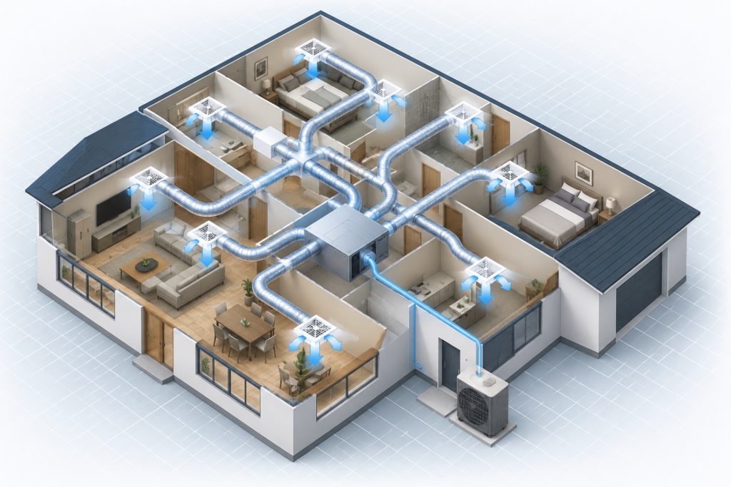 ducted air conditioning work