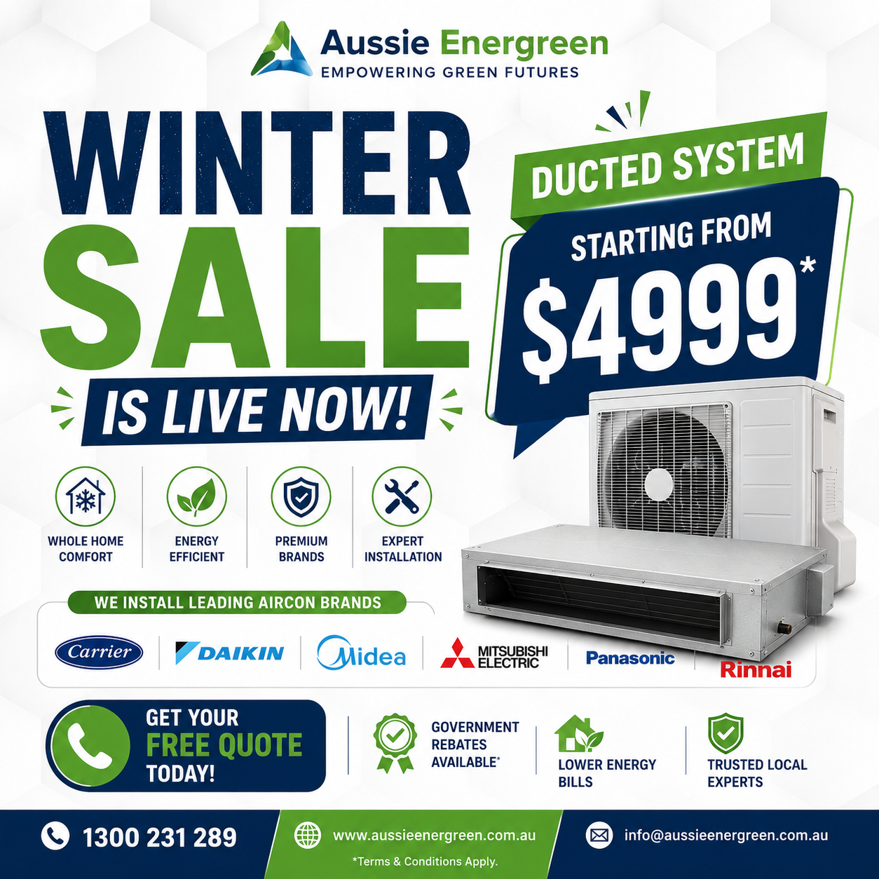 Ducted air conditioning system installation