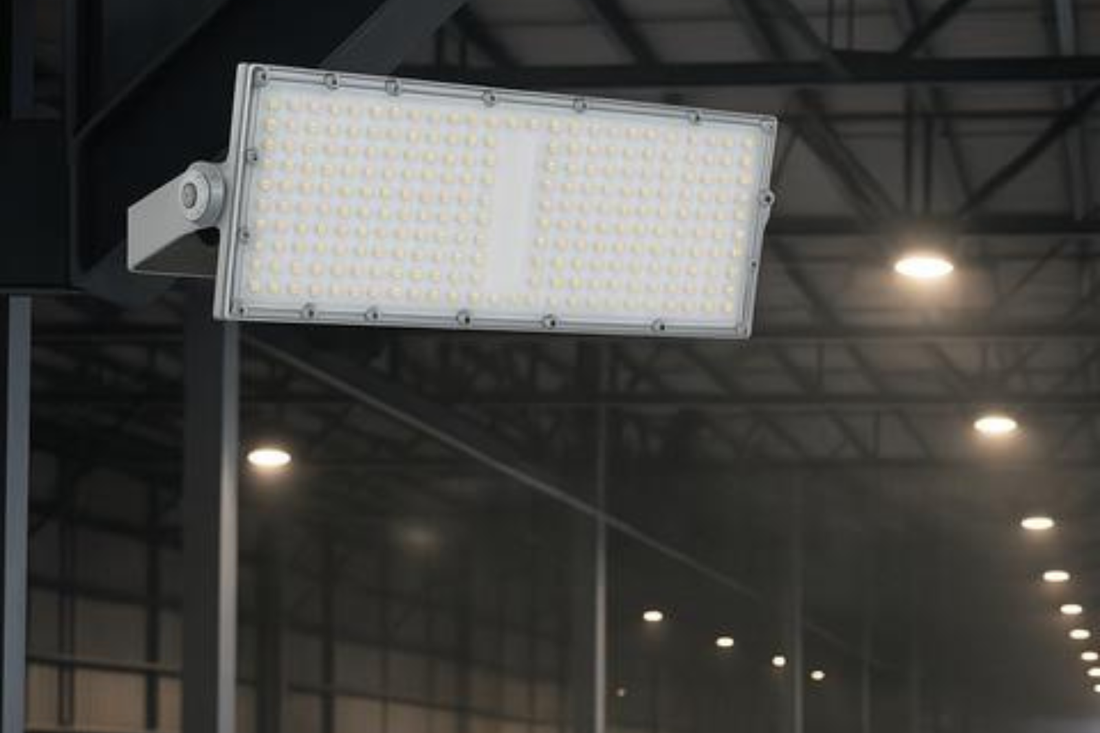 LED floodlight fitting for outdoor and industrial areas