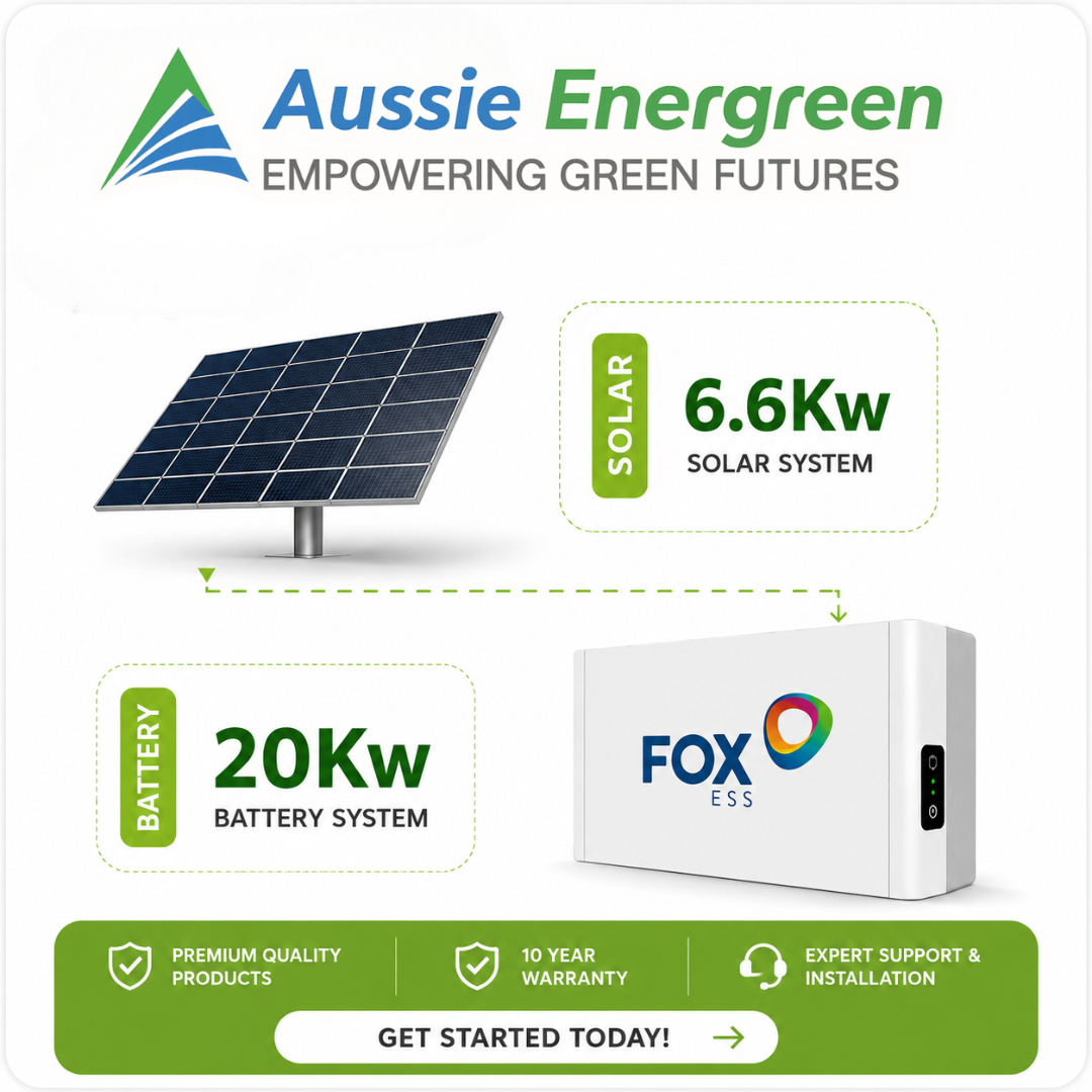 6.6kW solar and 20kWh battery system