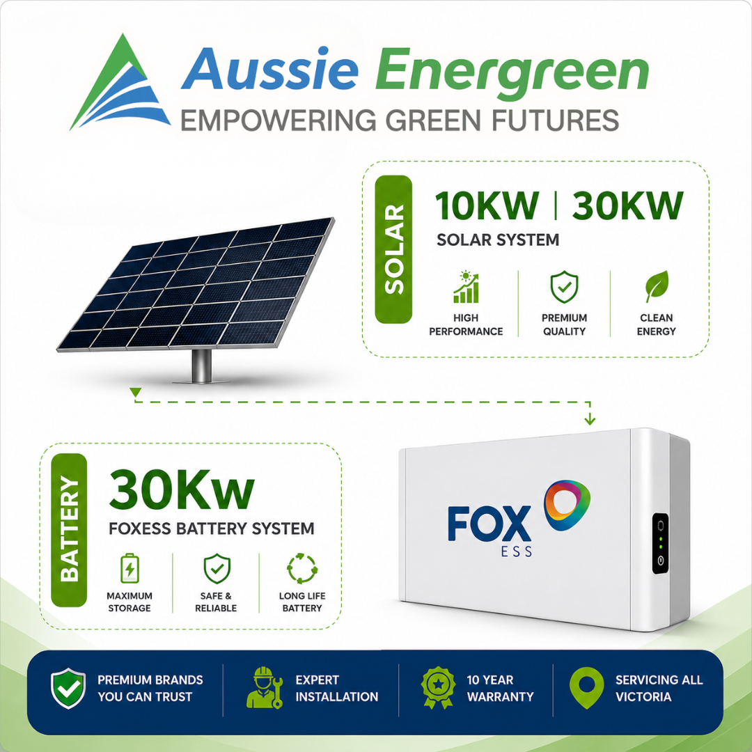 10kW solar and 30kWh battery system